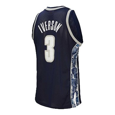 Men's Mitchell & Ness Allen Iverson Navy Georgetown Hoyas 1995-96 Authentic Jersey