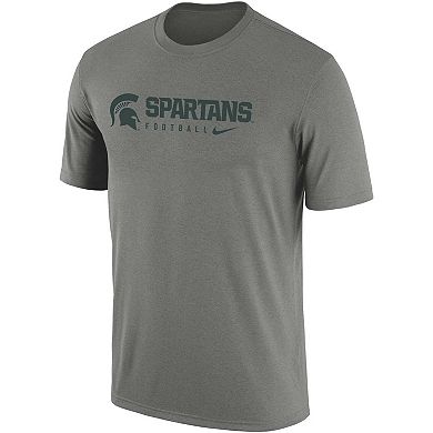 Men's Nike Heather Gray Michigan State Spartans Team Legend Performance T-Shirt