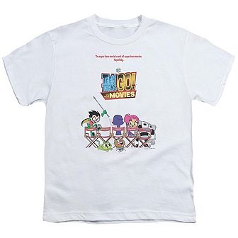 Teen Titans Go To The Movies Poster Short Sleeve Youth T-shirt