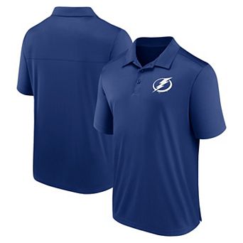 Men's Fanatics Branded Blue Tampa Bay Lightning Left Side Block Polo