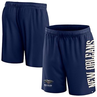 Men's Fanatics Branded Navy New Orleans Pelicans Post Up Mesh Shorts