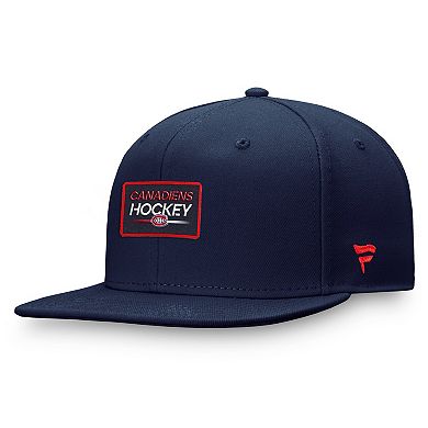Men's Fanatics Branded  Navy Montreal Canadiens Authentic Pro Prime Snapback Hat