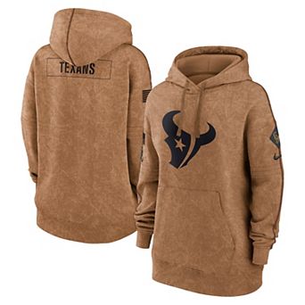 Women's Nike Brown Houston Texans 2023 Salute to Service Pullover Hoodie