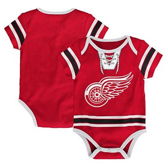 Infant Red Detroit Red Wings Hockey Jersey Bodysuit