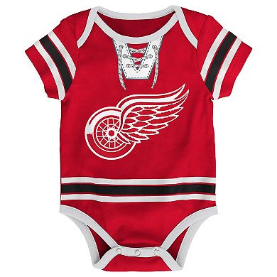 Infant Red Detroit Red Wings Hockey Jersey Bodysuit