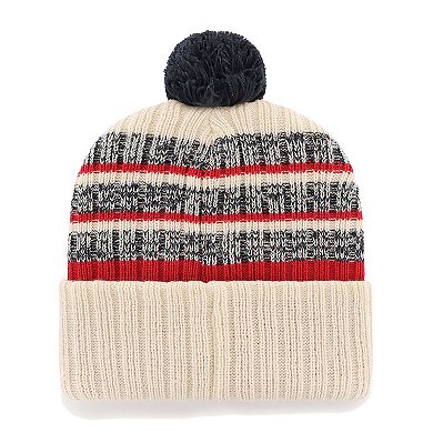 Men's '47 Natural Boston Red Sox Tavern Cuffed Knit Hat with Pom