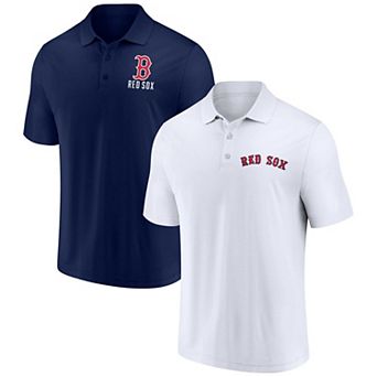 Men's Fanatics Branded Navy/White Boston Red Sox Two-Pack Logo Lockup Polo Set