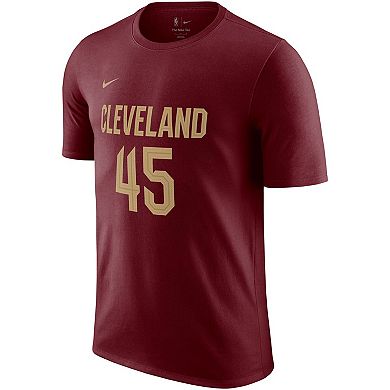 Men's Nike Donovan Mitchell Burgundy Cleveland Cavaliers Icon 2022/23 Name & Number T-Shirt