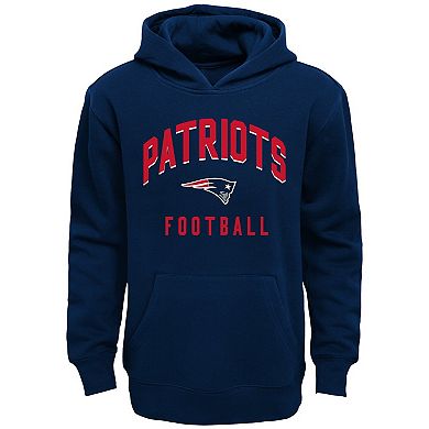 Toddler Navy/Heather Gray New England Patriots Play by Play Pullover Hoodie & Pants Set
