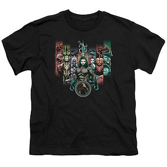 Aquaman Movie Unite The Kingdoms Short Sleeve Youth T-shirt