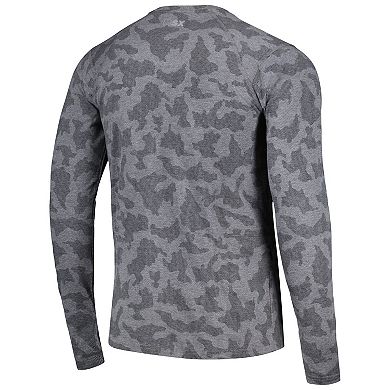 Men's Starter Heather Charcoal Seattle Seahawks Halftime Long Sleeve T-Shirt