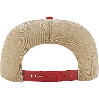 Men's '47 Khaki/Red Portland Trail Blazers Chilmark Captain Snapback Hat