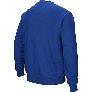 Men's Colosseum Royal Duke Blue Devils Arch & Logo Pullover Sweatshirt