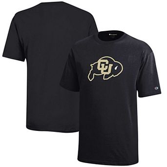 Youth Champion Black Colorado Buffaloes Primary Logo Jersey T-Shirt