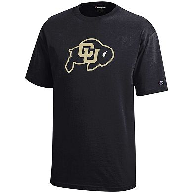 Youth Champion Black Colorado Buffaloes Primary Logo Jersey T-Shirt