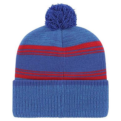 Men's '47 Royal New York Giants Fadeout Cuffed Knit Hat with Pom