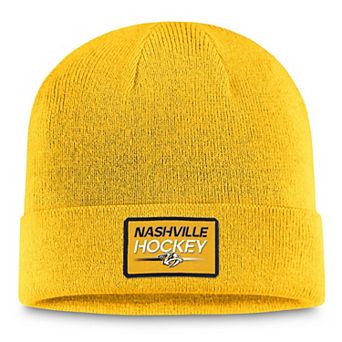 Men's Fanatics Branded Gold Nashville Predators Authentic Pro Cuffed Knit Hat