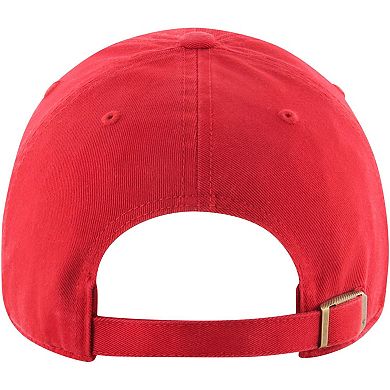 Men's '47 Red Chicago Bulls Core Wordmark Clean Up Adjustable Hat