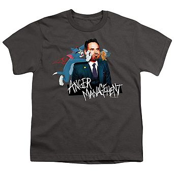 Tom And Jerry Movie Anger Management Short Sleeve Youth T-shirt