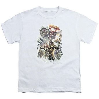 Aquaman Movie King Of Atlantis Short Sleeve Youth T-shirt