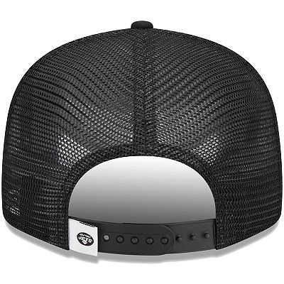 Men s New Era Black New York Jets Main Trucker 9FIFTY Snapback Hat