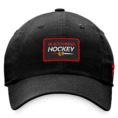 Women's Fanatics Branded  Black Chicago Blackhawks Authentic Pro Rink Adjustable Hat