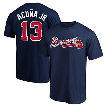 Men's Profile Ronald Acuna Navy Atlanta Braves Big & Tall Name & Number T-Shirt