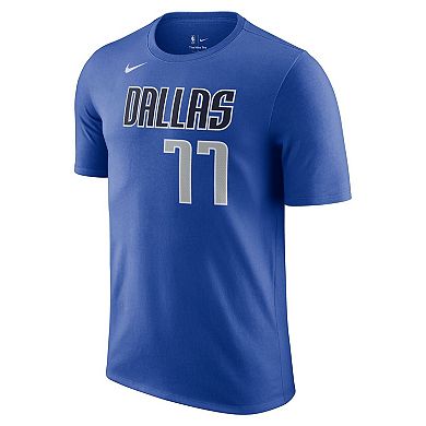 Men's Nike Luka Dončić Blue Dallas Mavericks Icon 2022/23 Name & Number T-Shirt