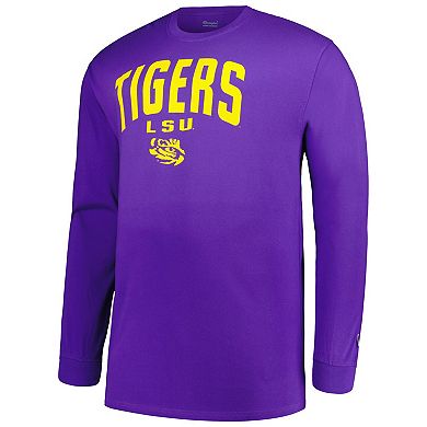 Men's Champion Purple LSU Tigers Big & Tall Arch Long Sleeve T-Shirt