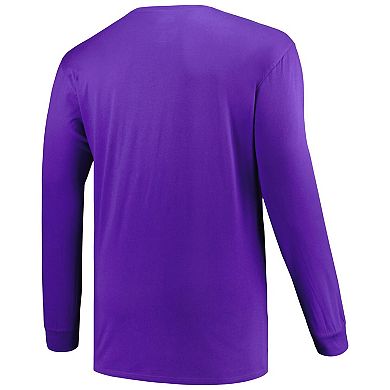 Men's Champion Purple LSU Tigers Big & Tall Arch Long Sleeve T-Shirt