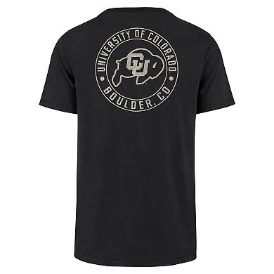 Men's '47 Black Colorado Buffaloes Left Chest Back Slide Two Hit Franklin T-Shirt