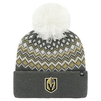 Women's '47 Charcoal Vegas Golden Knights Elsa Cuffed Knit Hat with Pom