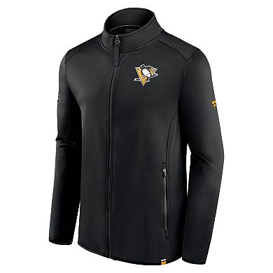 Men's Fanatics Branded Black Pittsburgh Penguins Authentic Pro Full-Zip Jacket