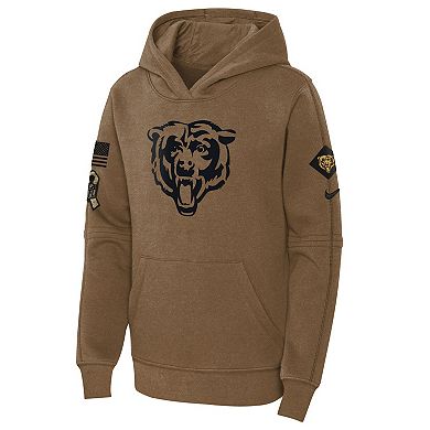 Youth Nike Brown Chicago Bears 2023 Salute to Service Club Fleece ...