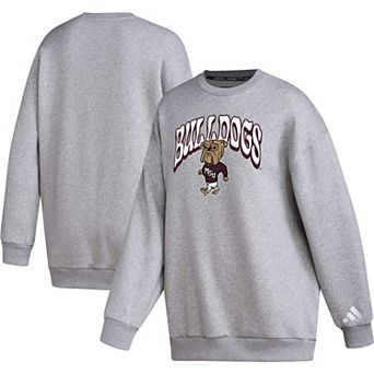Women's adidas Gray Mississippi State Bulldogs Vintage Stylin Pullover Sweatshirt