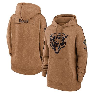 Women's Nike  Brown Chicago Bears 2023 Salute to Service Pullover Hoodie