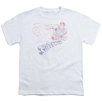 Superman Sketch Short Sleeve Youth T-shirt