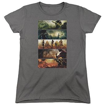 Injustice Gods Among Us Panels Short Sleeve Womens T-shirt