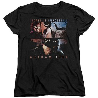 Batman Arkham City Escape Is Impossible Short Sleeve Womens T-shirt