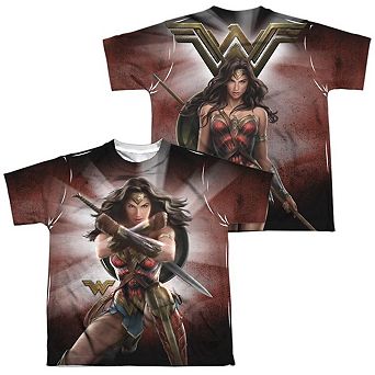 Wonder Woman Movie Protector Of Humanity Short Sleeve Youth Poly Crew T-shirt