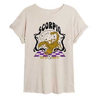 Juniors' Scorpio Zodiac Oversized Tee
