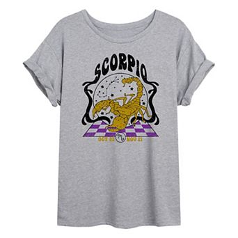 Juniors' Scorpio Zodiac Oversized Tee