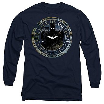 The Batman (2022) Gotham Seal Long Sleeve Adult T-shirt