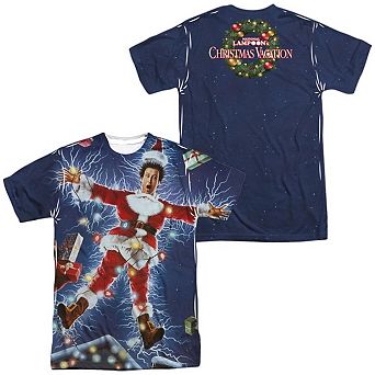 Christmas Vacation Electrified Short Sleeve Adult Poly Crew T-shirt