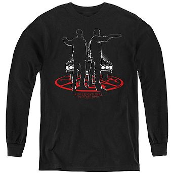 Supernatural Silhouettes Youth Long Sleeve Sweatshirt