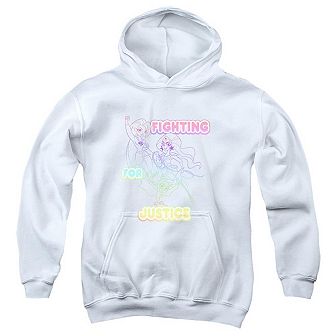 Dc Comics Superhero Girls Fighting For Justice Youth Pull Over Hoodie