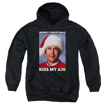Christmas Vacation Merry Kiss Youth Pull Over Hoodie