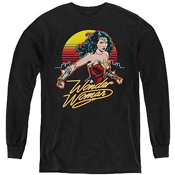 Wonder Woman 84 Skyline Youth Long Sleeve Sweatshirt