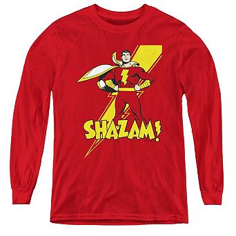Dc Comics Shazam Shazam Youth Long Sleeve Sweatshirt