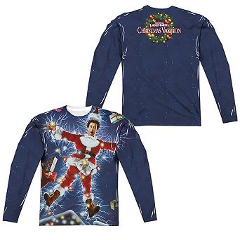 Christmas Vacation Electrified Long Sleeve Adult Poly Crew T-shirt